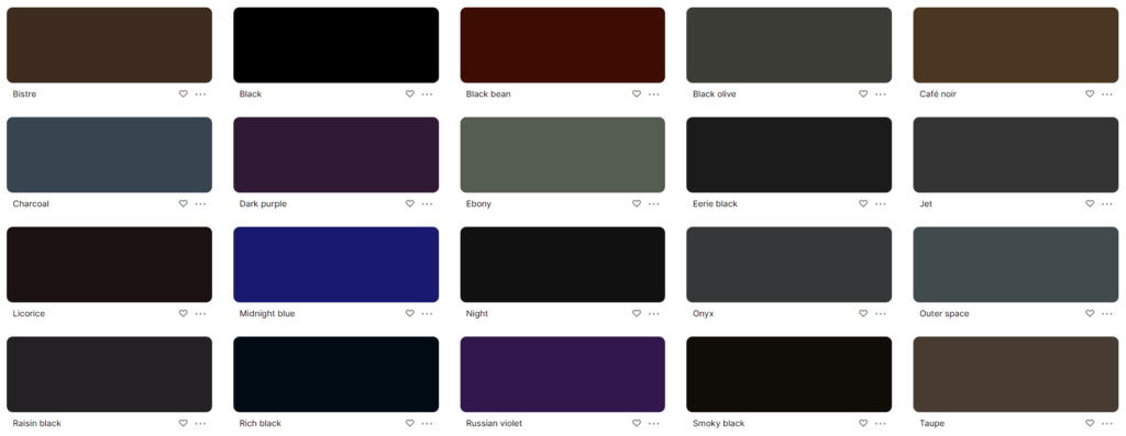 color psychology black in design